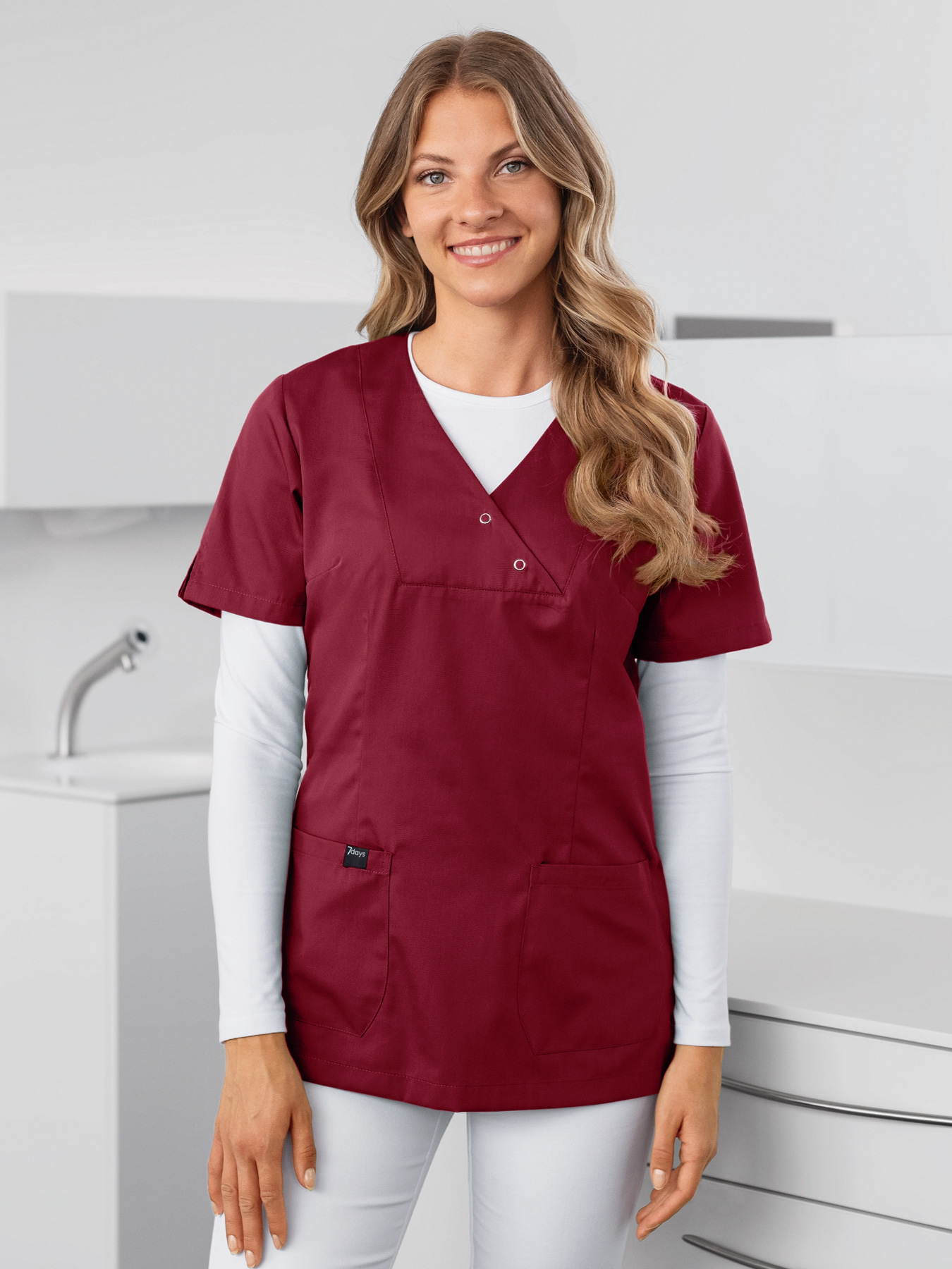 7days - Schlupfkasack LAMIA mit Druckknöpfen für Damen | bordeaux | XXXL 20157006
