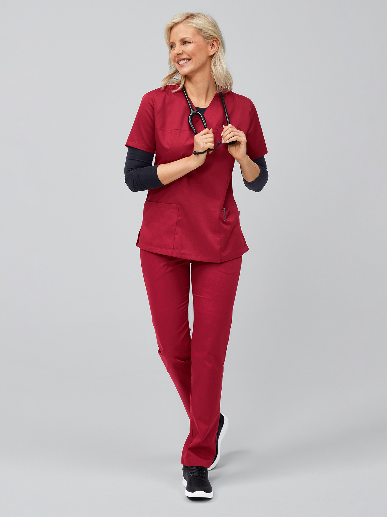 7days - Damen OP-Kasack FIRENZE | rot | XS 20199900