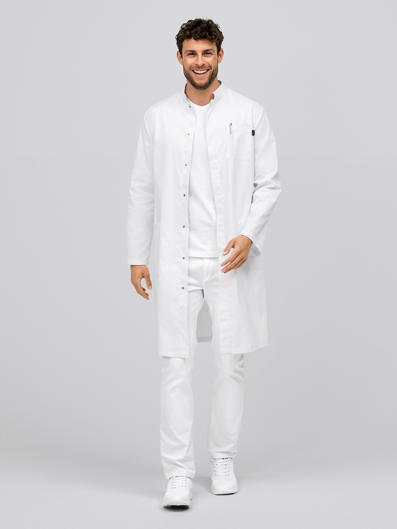 7days - Arztmantel/Kittel CATANZARO Stretchware für Herren | weiß | 44 20205900
