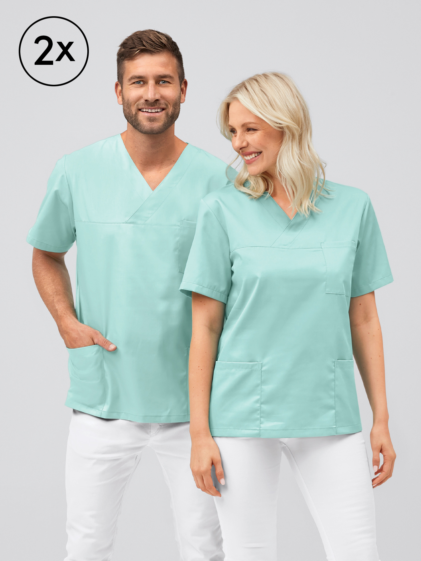 7days - Unisex OP-Kasack PISA 2er-Pack | türkis | M 20245902