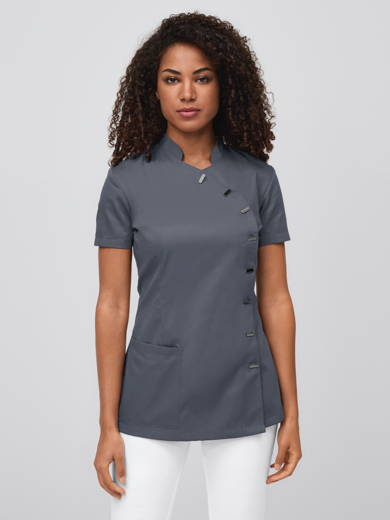 7days - Kasack EDESSA mit hochwertigen Knöpfen für Damen | grau | L 20265803