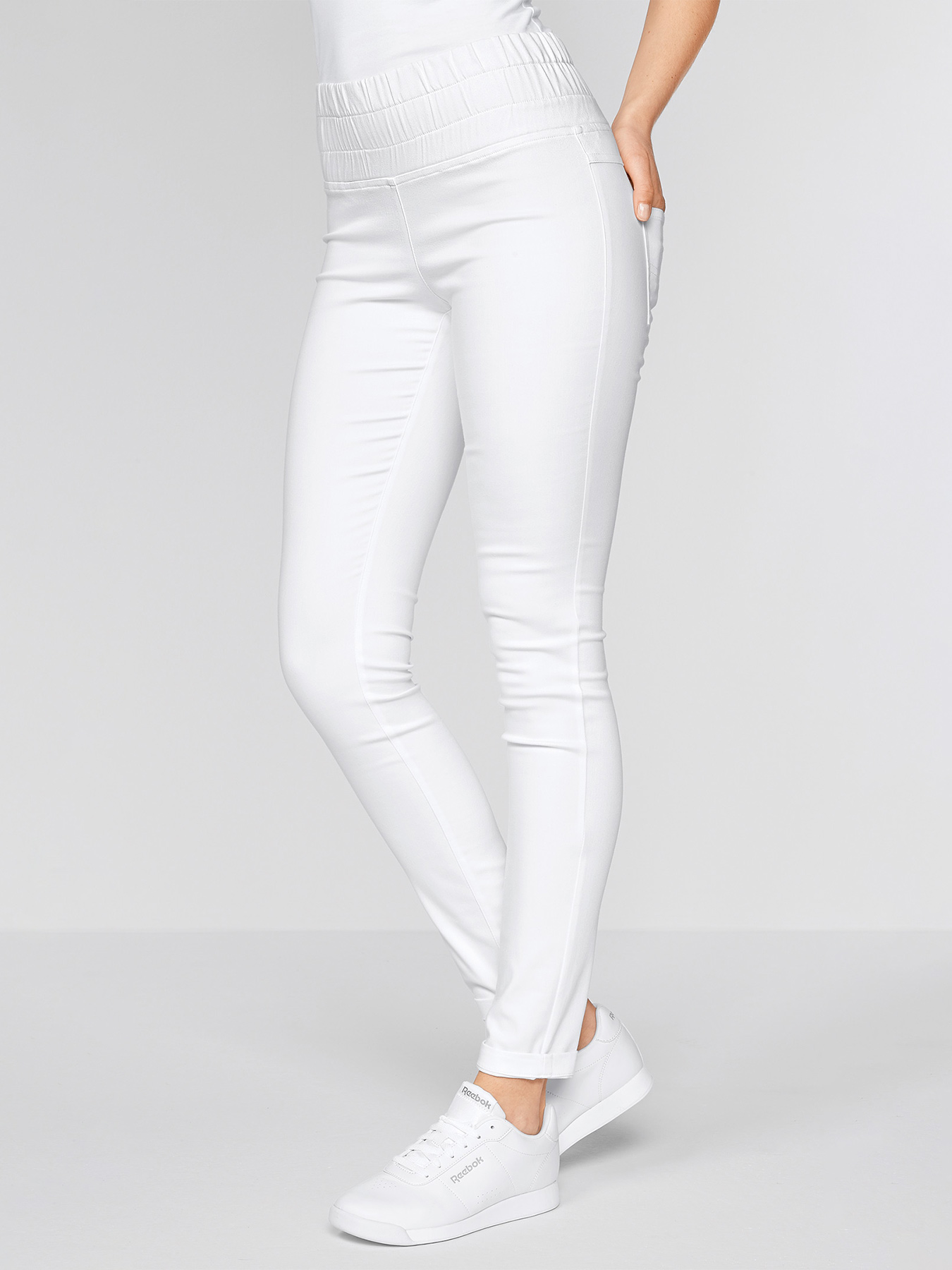 7days - Soft-Stretchhose MIRANDOLA - High Waist für Damen | weiß | L 20366703
