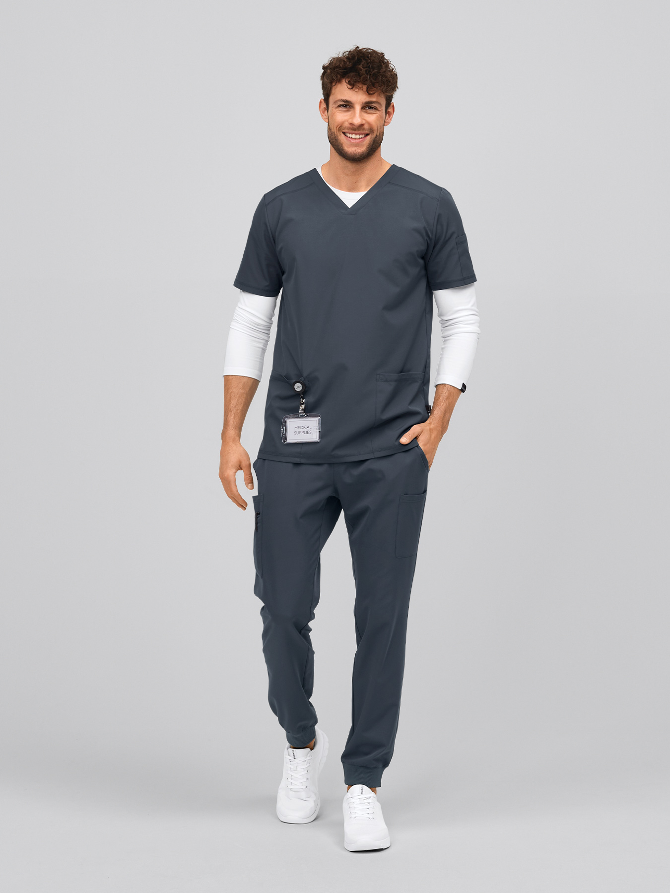 7days - Active-Stretch-Kasack ANDREAS für Herren | grau | 4XL 20394806