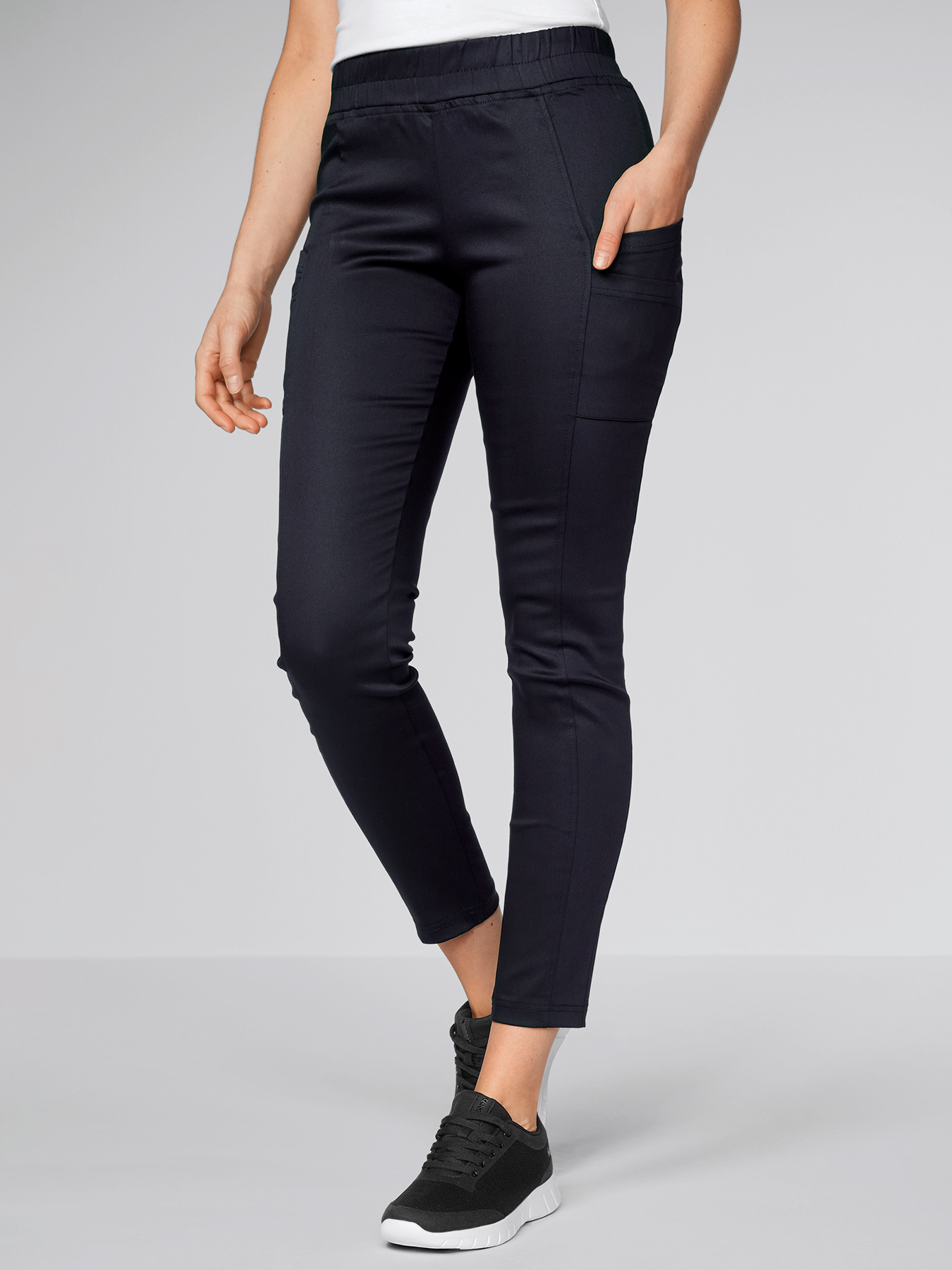 7days - Soft-Stretchhose BELLUNO mit Beintaschen für Damen | schwarz | L 20443003