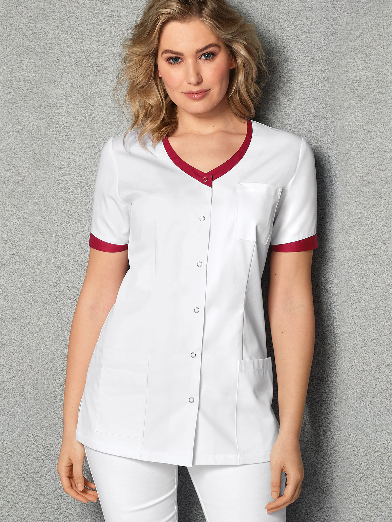 7days - Kasack mit Farbdetails HEIDE für Damen | rot | M 20469203
