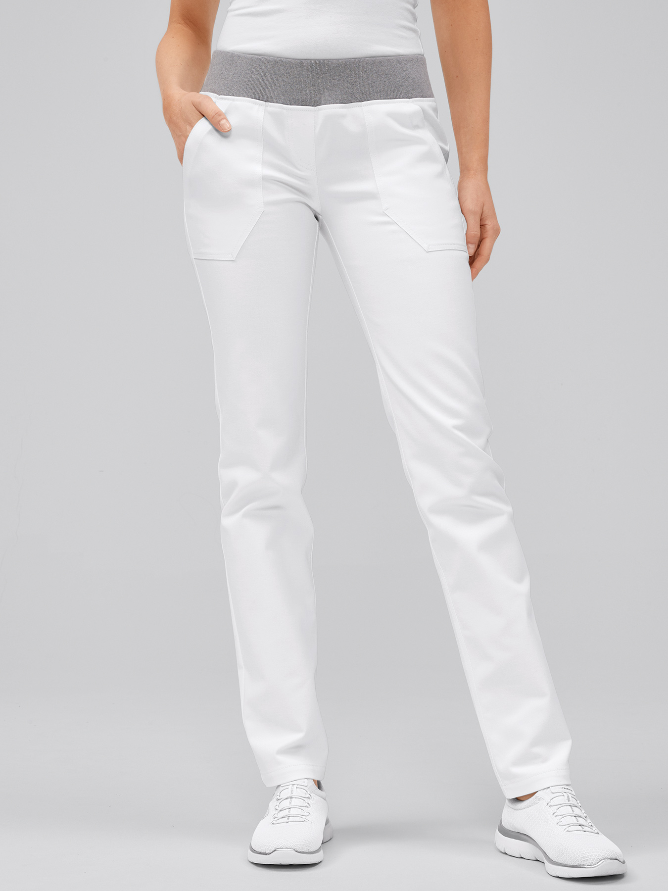 7days - Damenhose mit Strickbund | weiß | XL 20502405