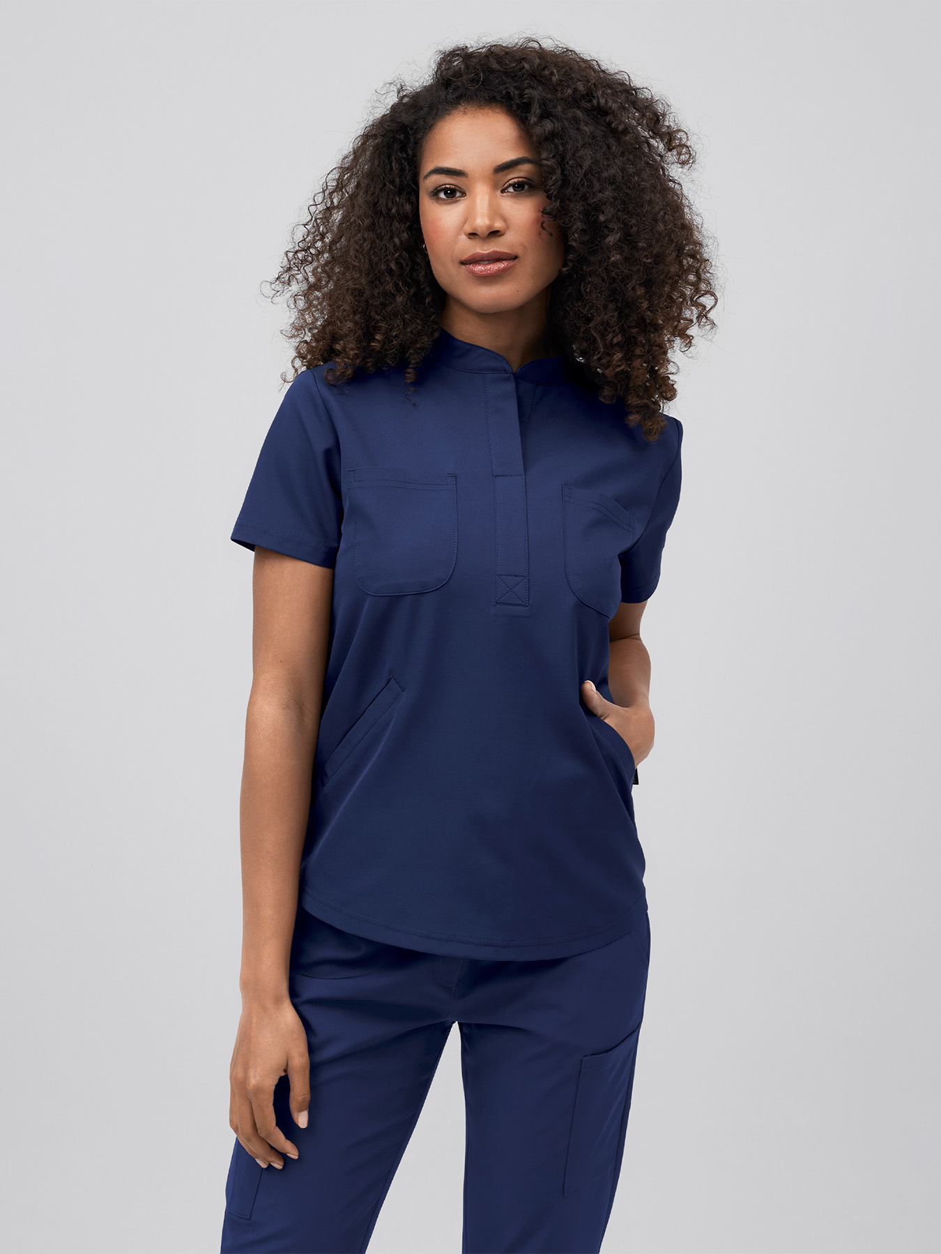 7days - Active-Stretch-Blusenkasack für Damen | blau | M 20523203