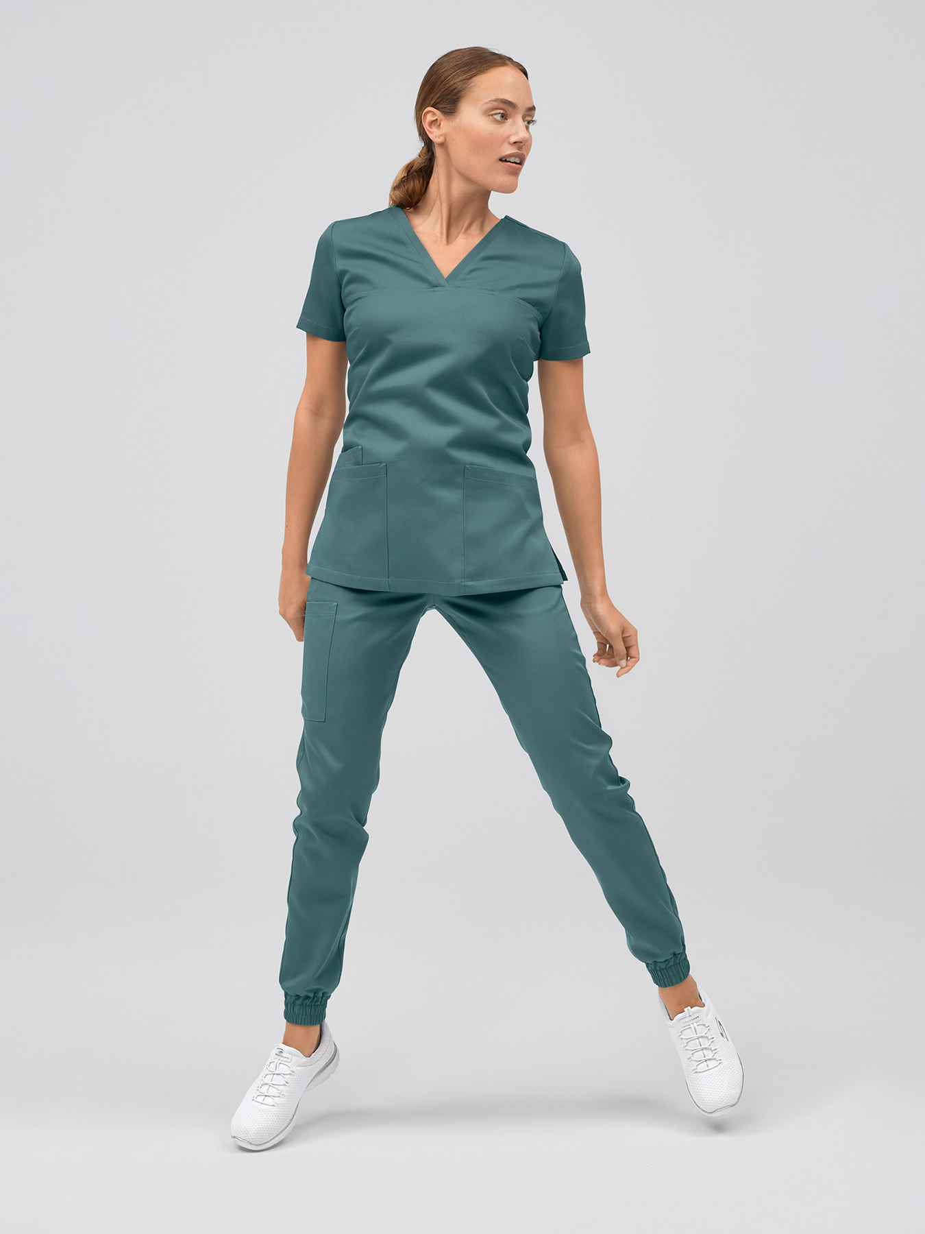 7days - Damen Stretchhose CORSE Lyocell (TENCEL™) | grün | 4XL 20526809