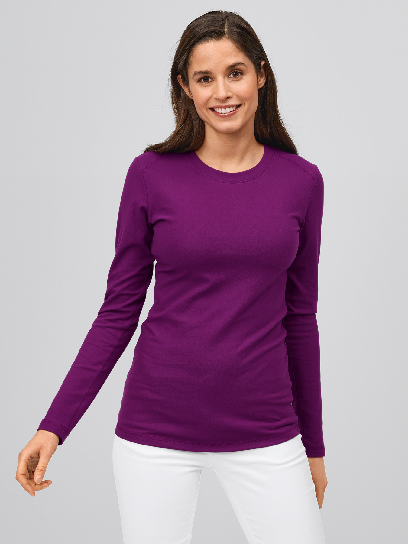 7days - Microfleece-Stretchshirt ABDERA für Damen | lila | M 20543403