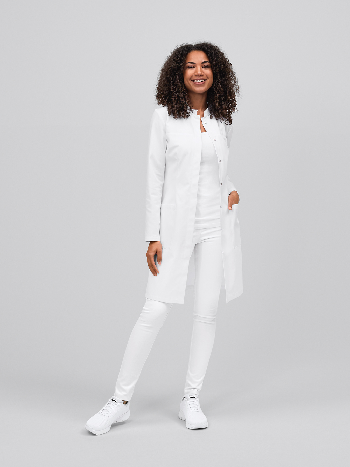 7days - Arztmantel mit Rückenriegel LIMA für Damen | weiß | XXS 20545501