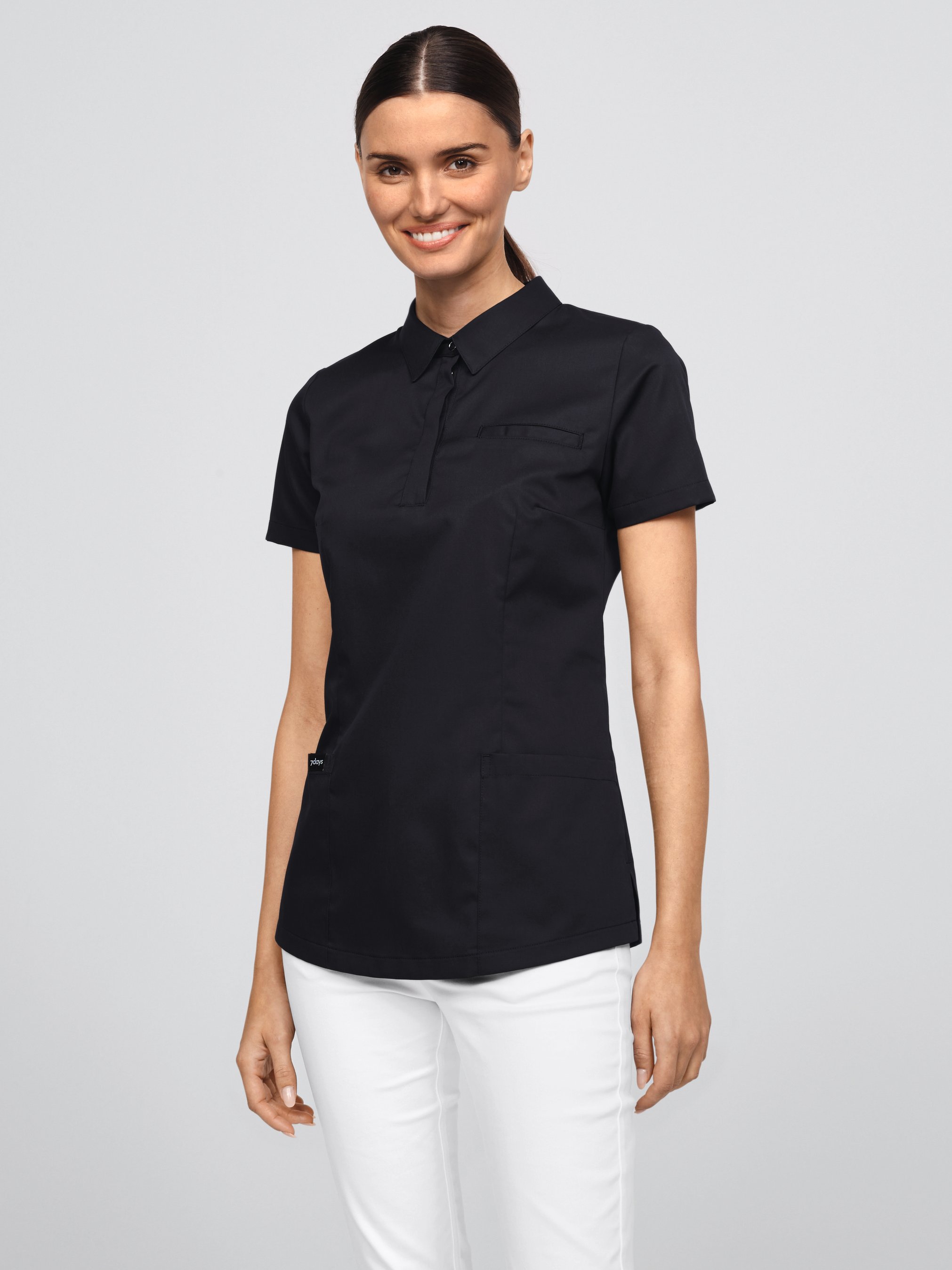 7days - Kasack NAWA mit Kragen für Damen | schwarz | L 20574504