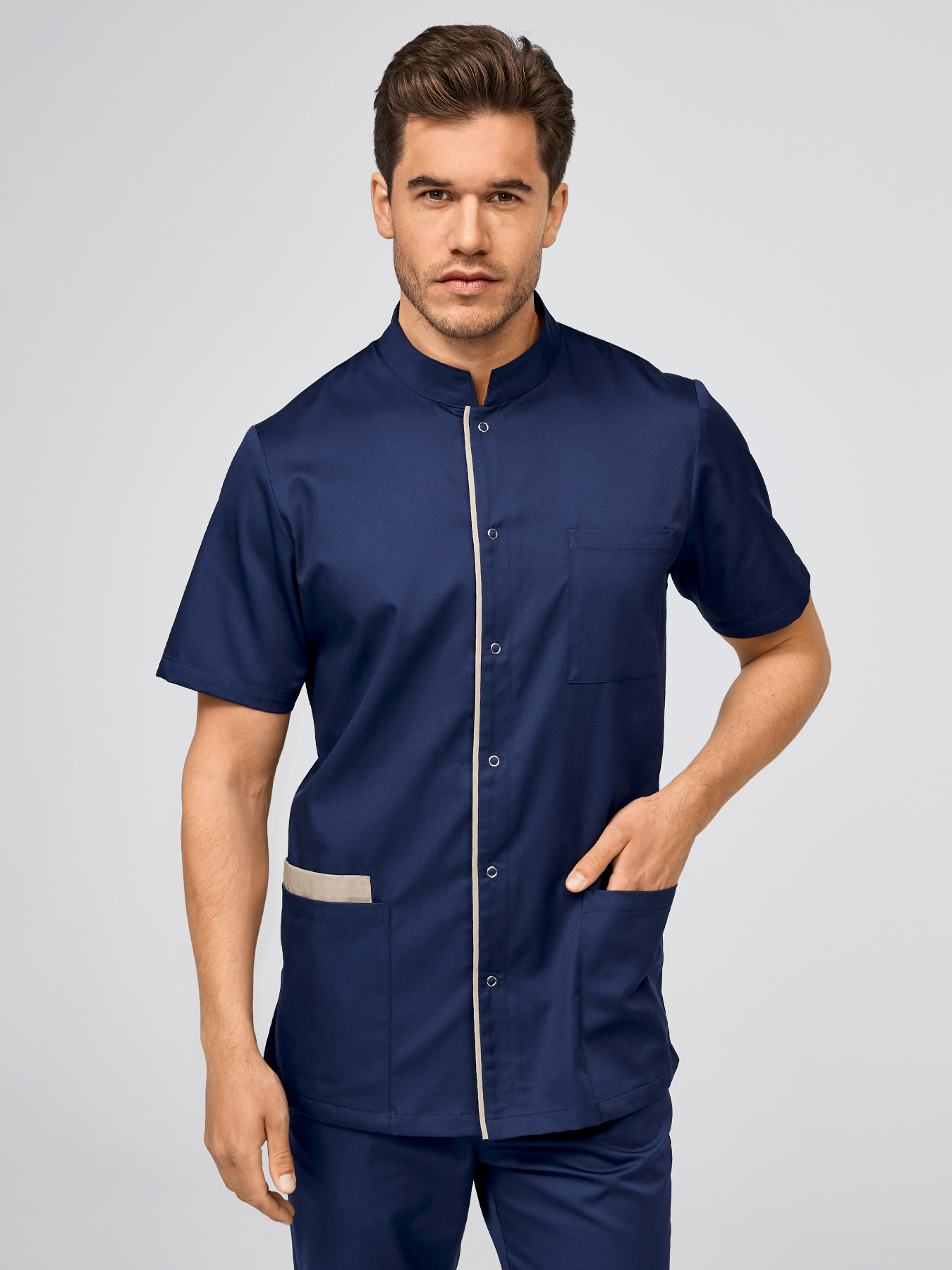 7days - Herren Kasack SAUZON | blau | S 20617201