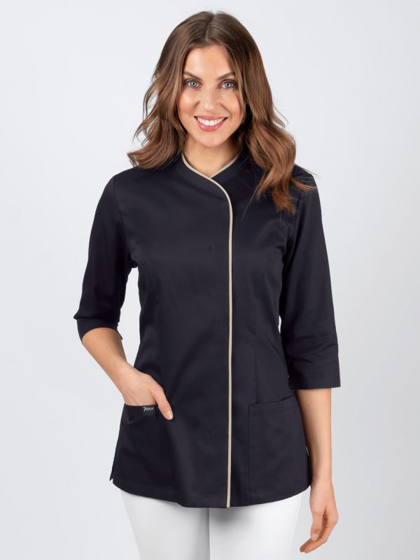 Excart Friseursalon-Bekleidung – Wasserdichter Kimono Für Kunden, Schwarz, 139x65 Cm