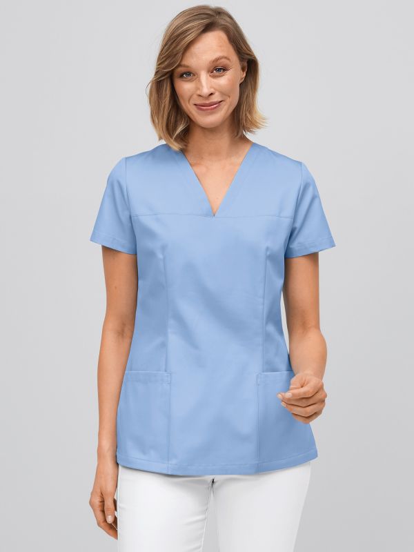 COMFY FLEX Stretch Schlupfkasack Damen - Herzausschnitt steingrau