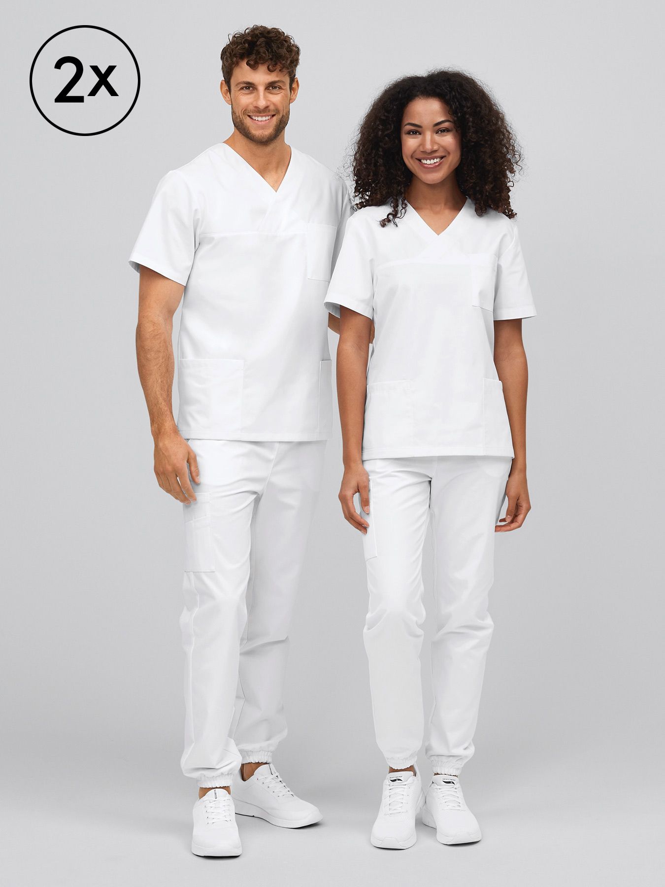 Unisex OP-Kasack PISA 2er-Pack-Baumwolle