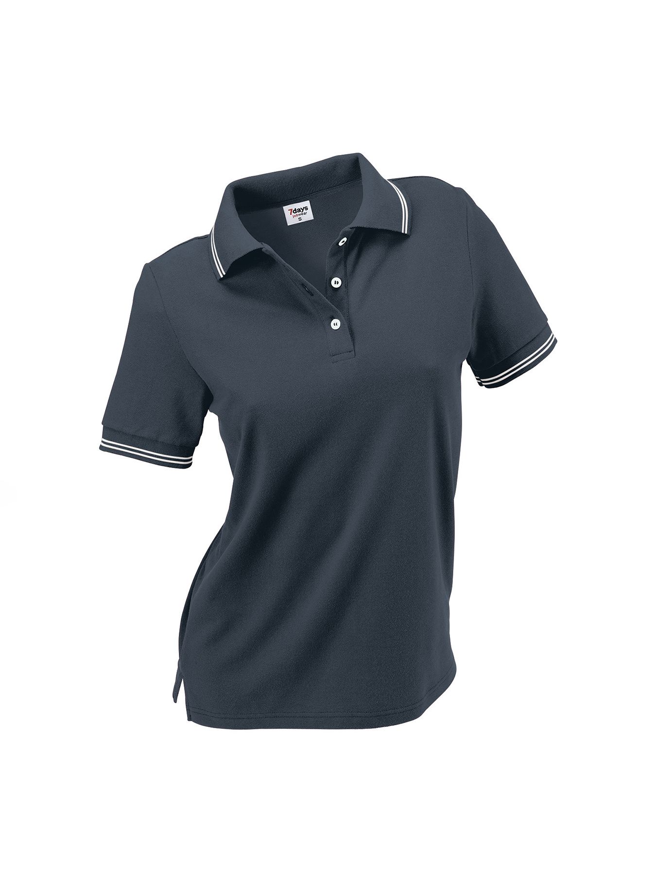 Poloshirt, Piqué - mit Streifen im Kragen 