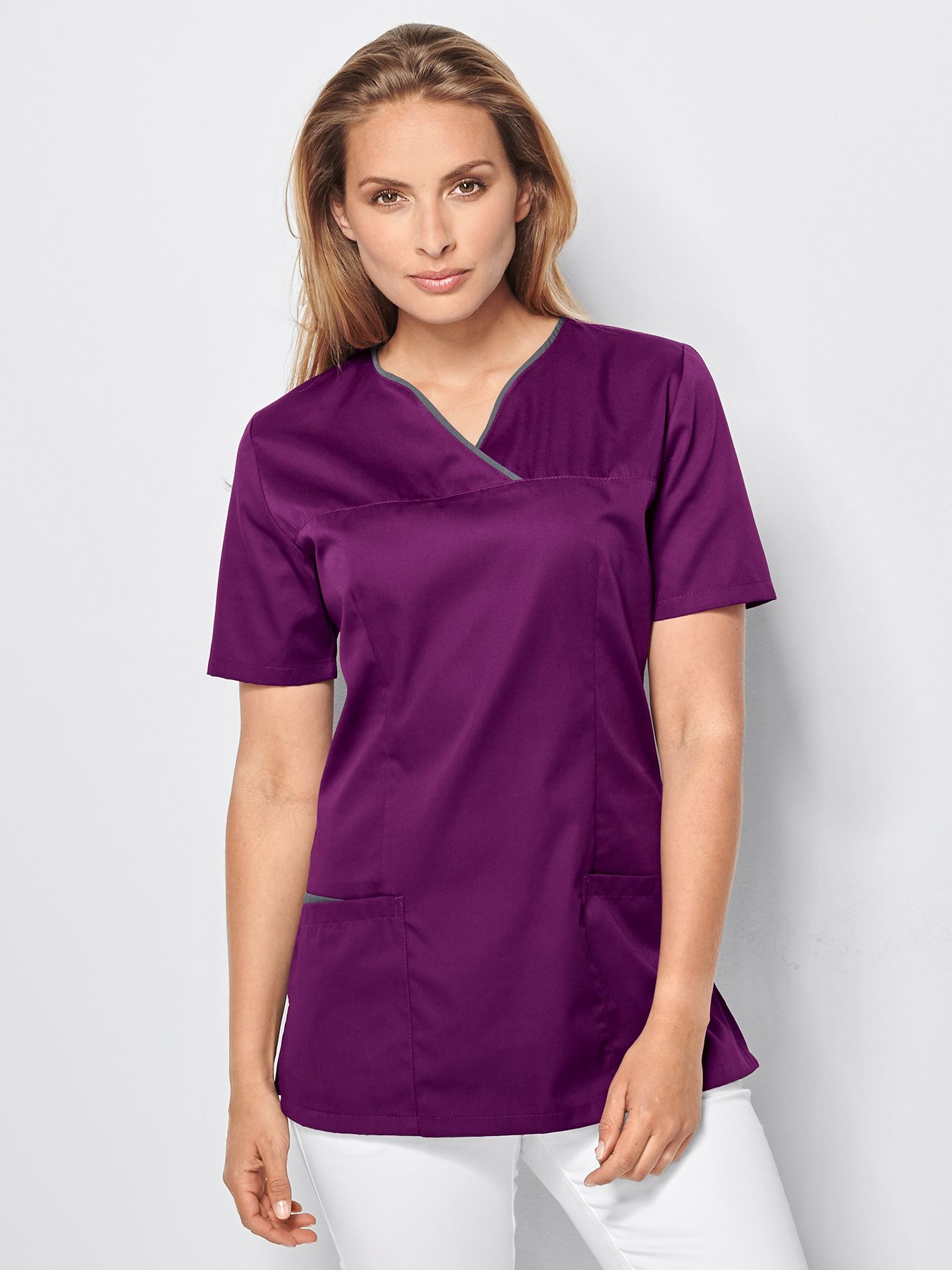 Schlupfkasack mit farbiger Paspel