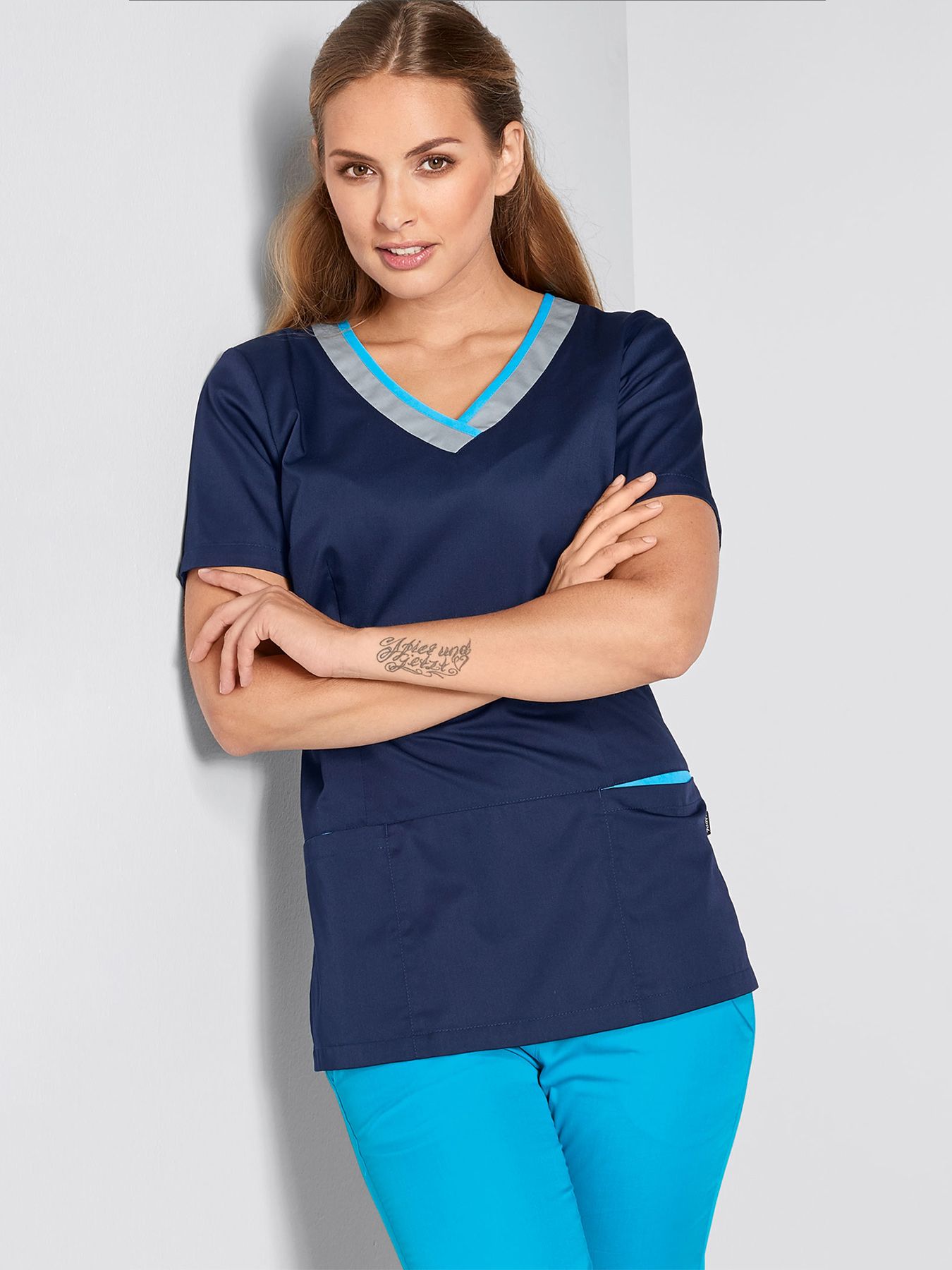 Schlupfkasack mit Farbdetails