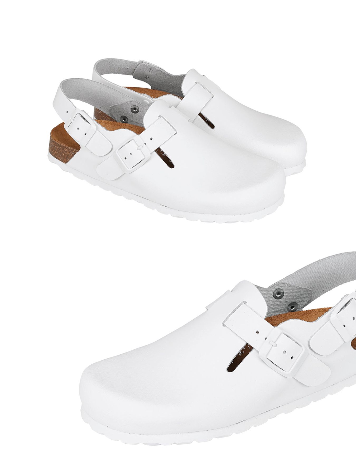 Leder-Clog mit Fersenriemen