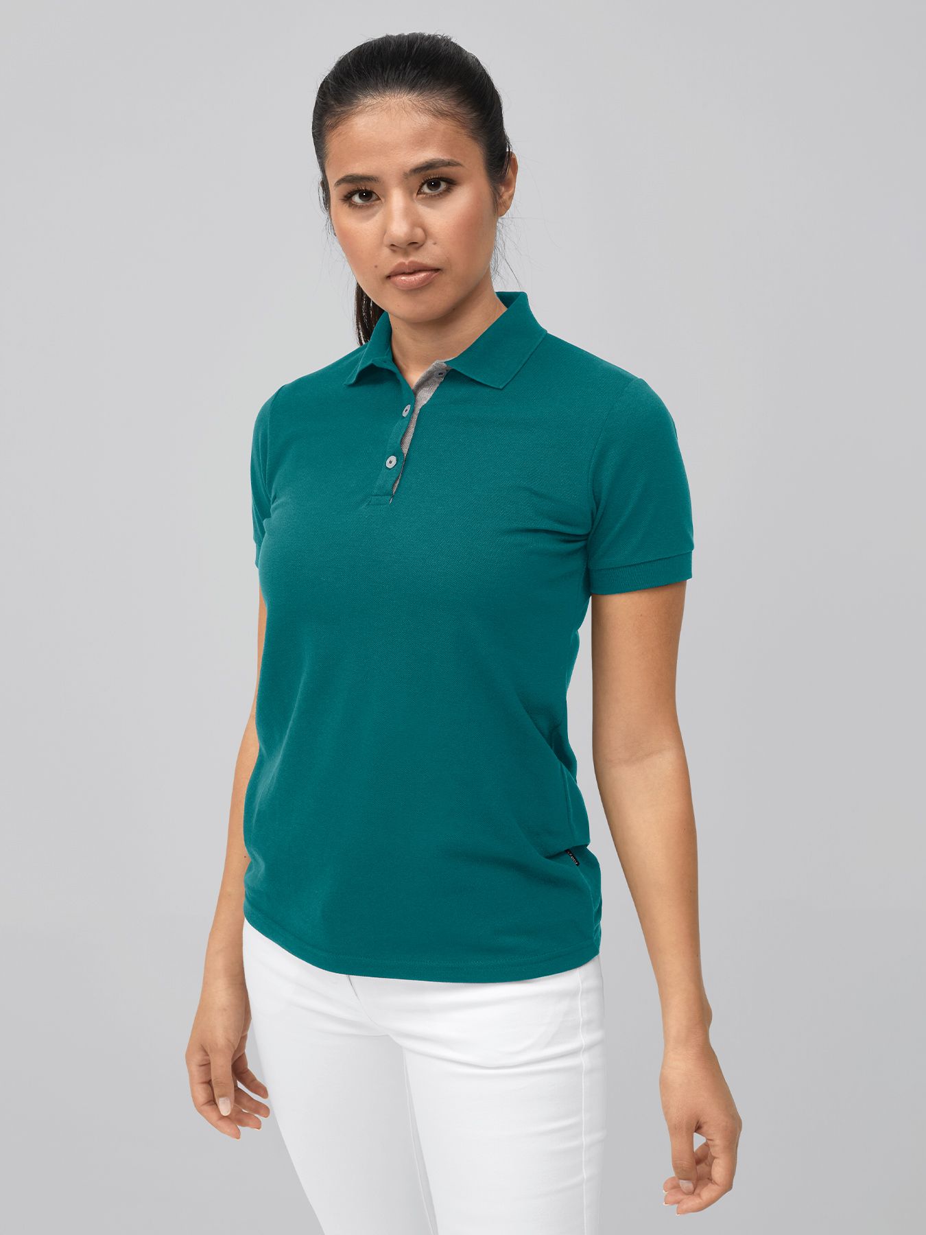 Poloshirt SARNIA, Piqué - Knopfleiste mit Kontrast