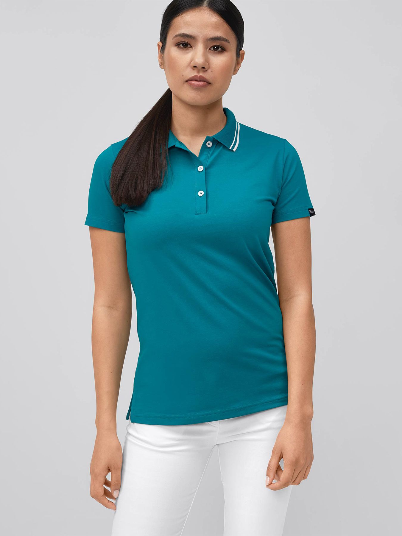 Poloshirt, Single Jersey - Strickkragen