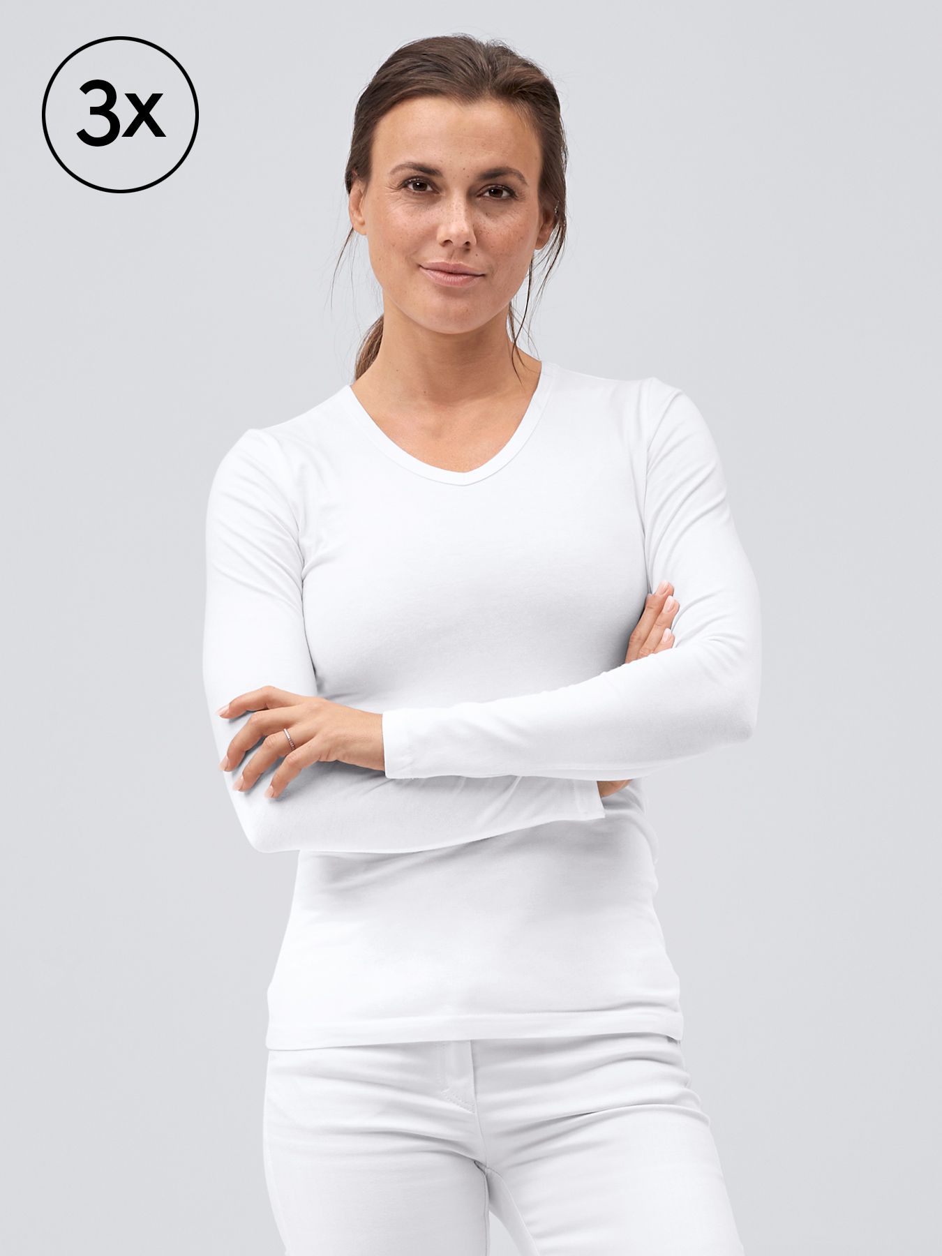 Damen Langarmshirt OSLO 3er-Pack