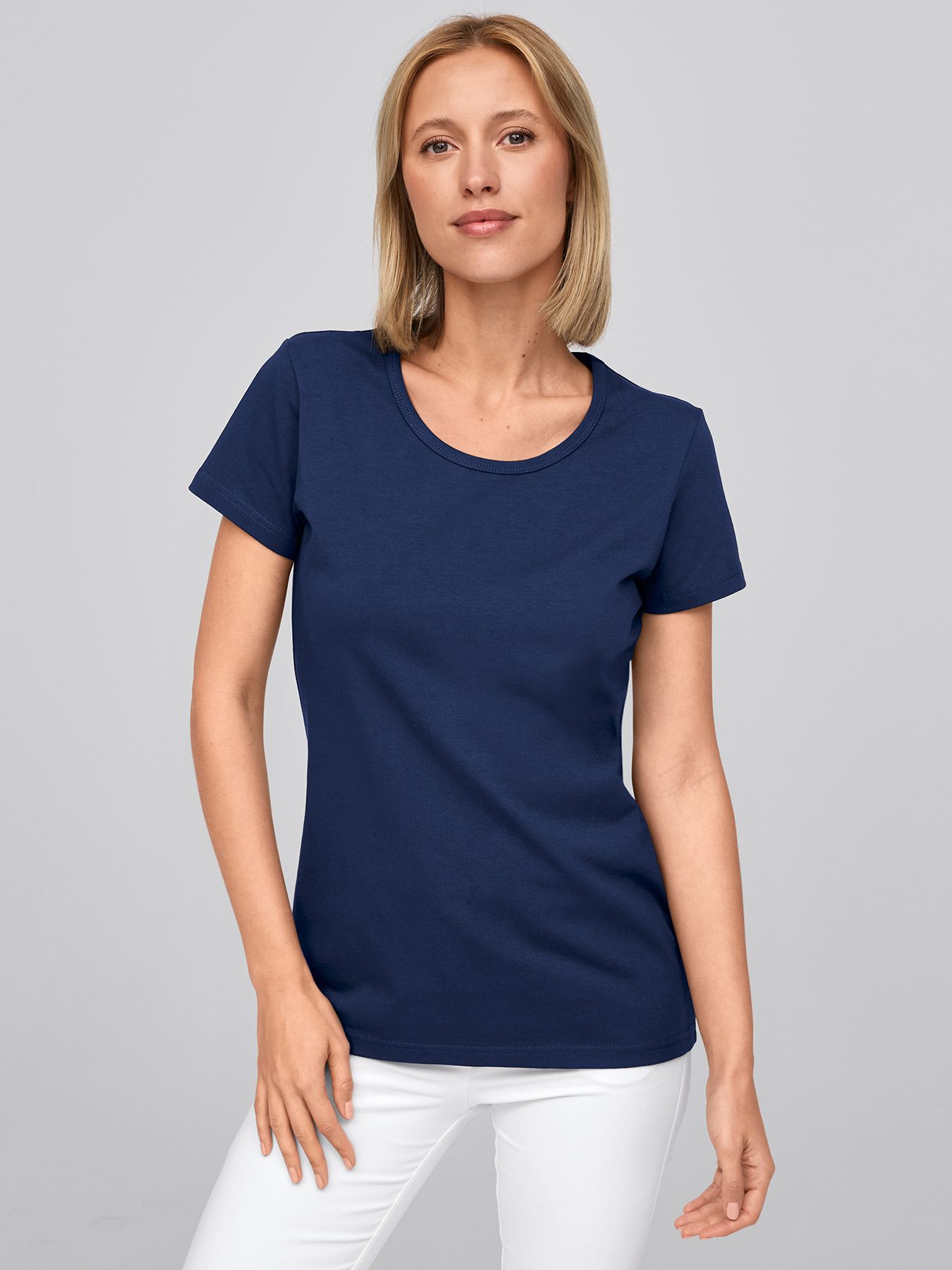 Damen T-Shirt CORIA mit längerer Rückenpartie