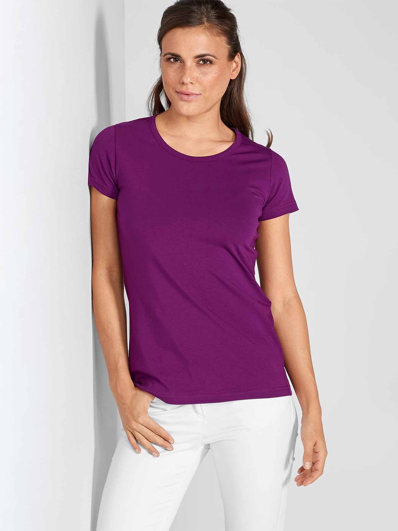 Damen T-Shirt CORIA mit längerer Rückenpartie