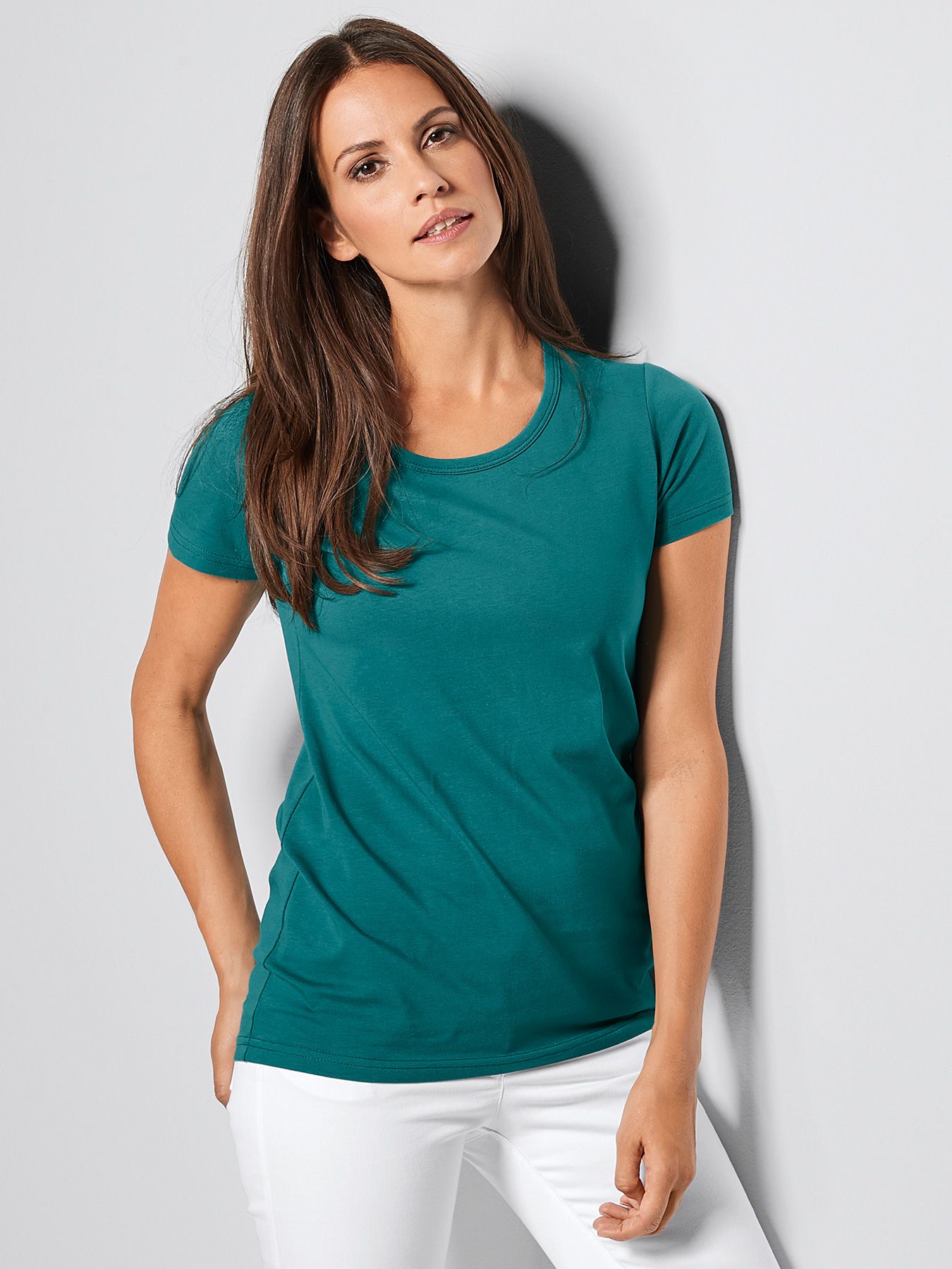Damen T-Shirt CORIA mit längerer Rückenpartie