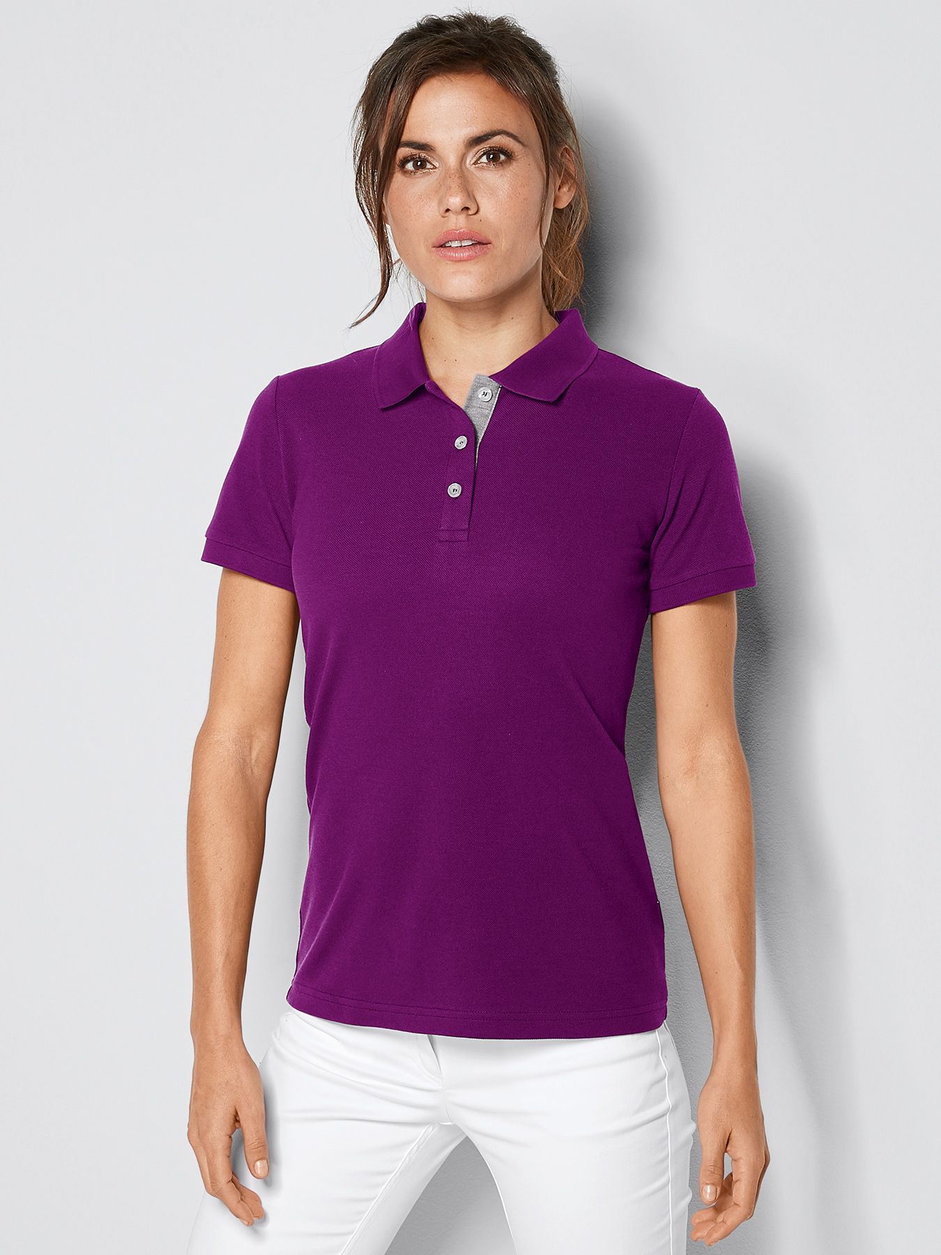 Poloshirt SARNIA, Piqué - Knopfleiste mit Kontrast