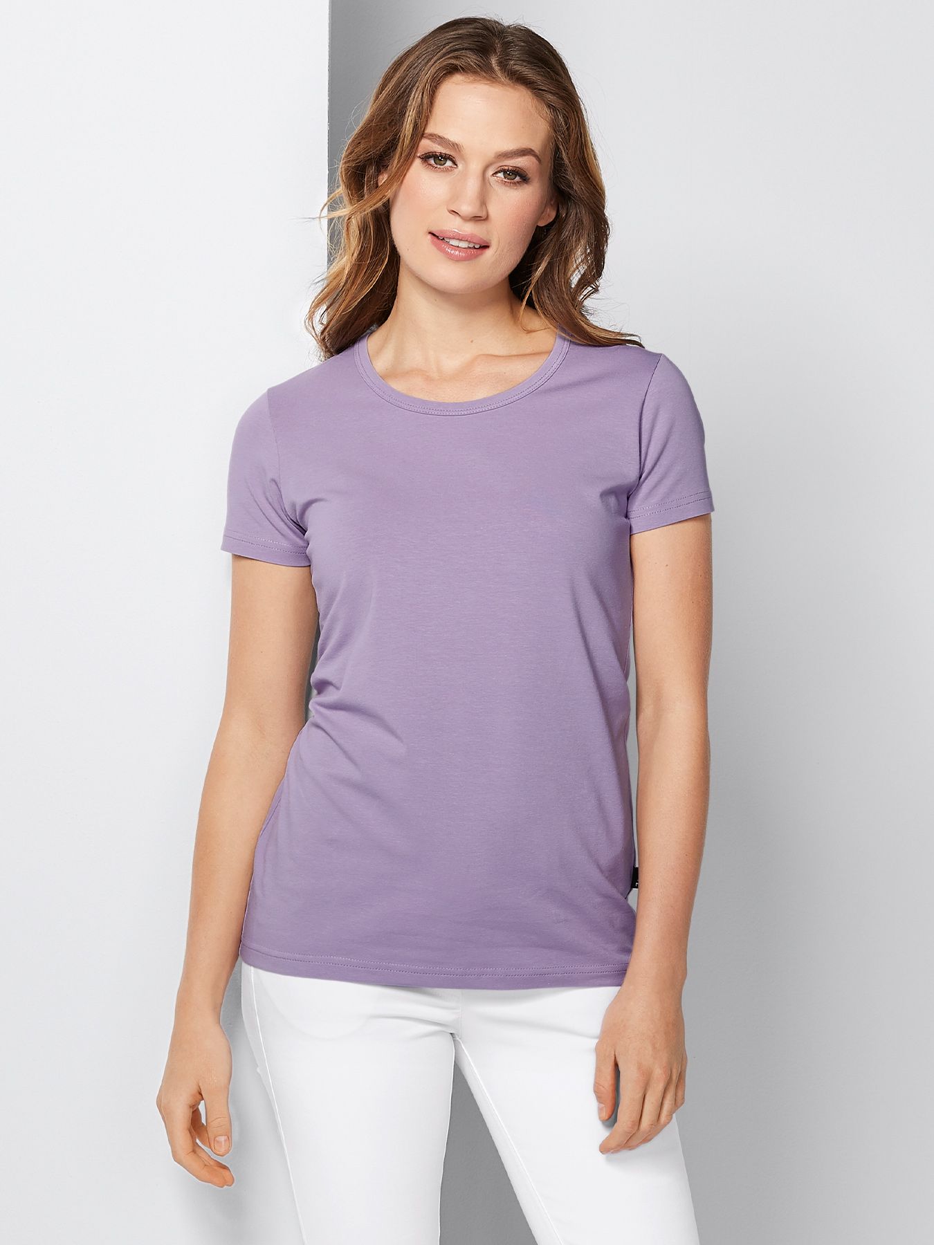 Damen T-Shirt CORIA mit längerer Rückenpartie