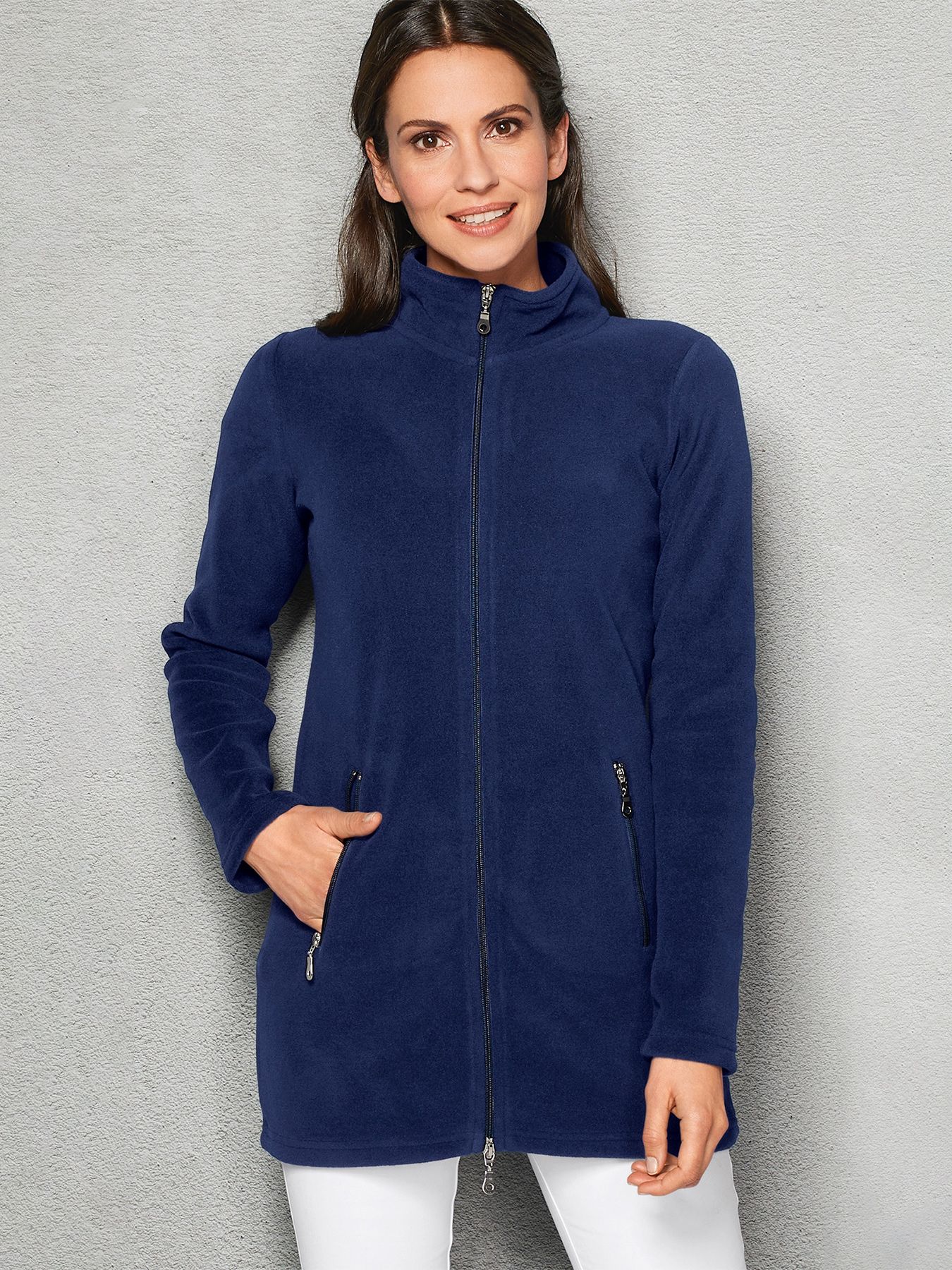 Long-Fleecejacke