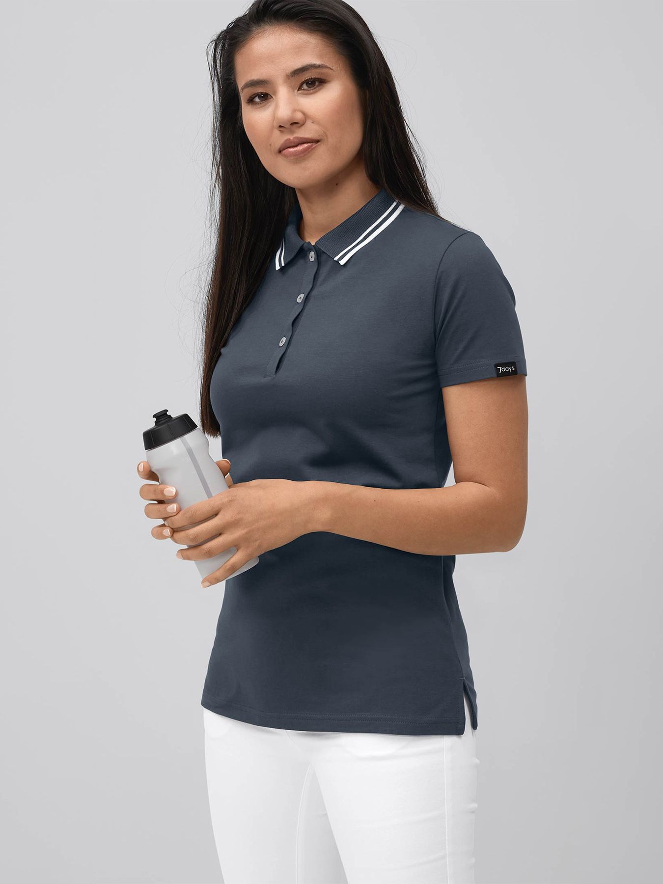 Poloshirt, Single Jersey - Strickkragen