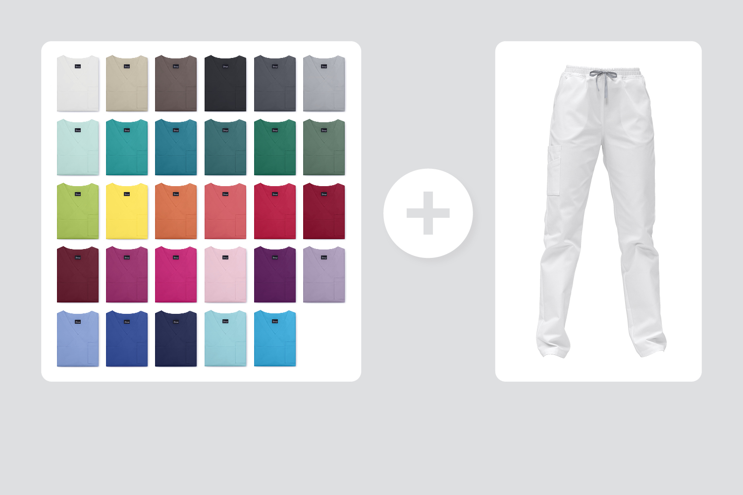 Der Kasack PISA in mehreren Farben zusammen mit der Hose MILANO von 7days 
