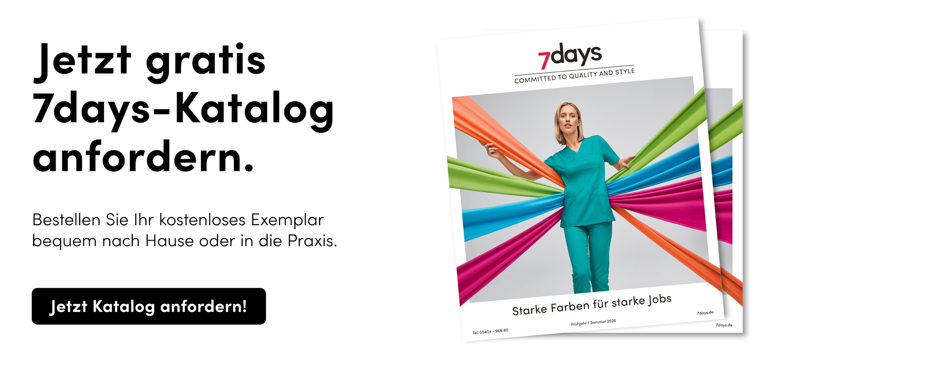 Bilder vom 7days Katalog. Mit einem Klick kann per Mail ein Katalog angefordert werden.